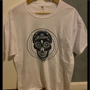 Fruit of loom he cotton corona skull t shirt